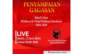 Begini Urutan Penyampaian Gagasan 20 Bakal Cawali-Cawawali Solo dari PDIP