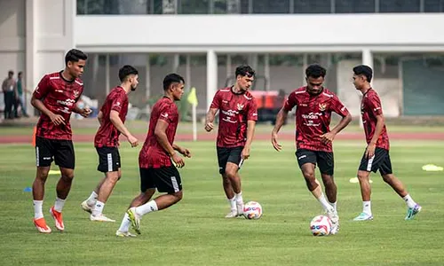 Latihan Timnas Indonesia Jelang Laga Uji Coba Lawan Tanzania di Jakarta