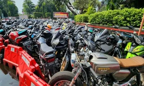 Polrestabes Semarang Sita Ratusan Motor dari Balap Liar di Bulan Mei 2024