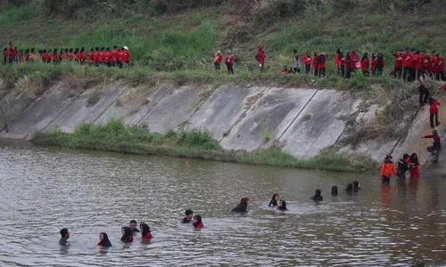 Ratusan Remaja Giriwoyo Mengisi Liburan dengan Jambore di Waduk Pidekso