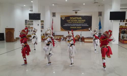 Jaga Kesenian Asli Wonogiri, Seratusan Anak SD Ikuti Lomba Tari Kethek Ogleng