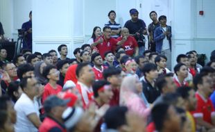 Ratusan Orang Ramaikan Nobar Timnas Indonesia U-23 Vs Guinea di Kemenpora