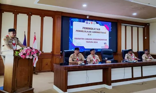 Kwarcab Pramuka Karanganyar Gelar Bimtek Peningkatan Pengelolaan Administrasi 