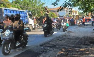 Rekonstruksi Jalan di Exit Tol Ngawen, Ada Penyempitan Jl Klaten-Jatinom