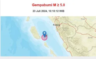 Gempa M 5,0 Guncang Mentawai, Getaran Terasa hingga Padang