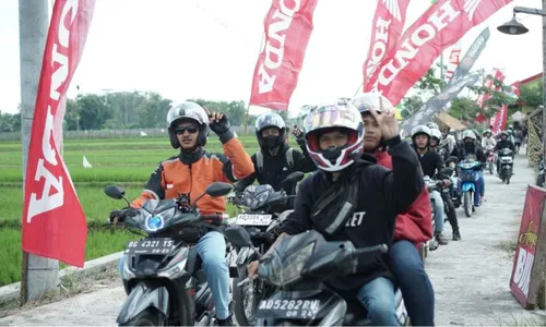 Seru, 1.600 Bikers Ikuti Jambore Nasional Supra di Klaten