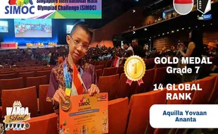 Mantap! Siswa SMP Warga Sabet Medali Emas Olimpiade Matematika Internasional