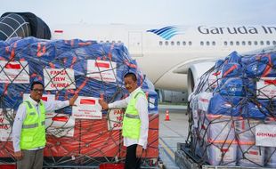 Garuda Indonesia Bawa 14,5 Ton Bantuan RI untuk Korban Longsor Papua Nugini