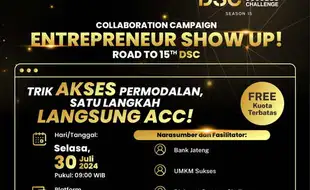 Masih Ada Waktu, Segera Daftar Workshop DSC Kupas Trik Akses Permodalan