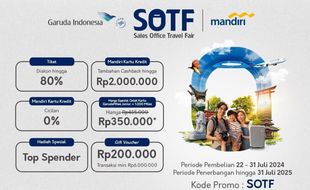 Garuda Indonesia Sales Office Travel Digelar, Promo Diskon Tiket hingga 80%