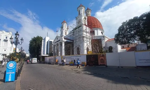 Lo! Renovasi Gereja Blenduk Kok Bikin Wisatawan Kota Lama Semarang Kecewa