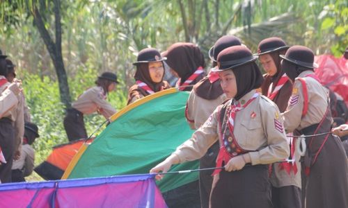 249 Pramuka Penggalang Karanganyar Ikuti Gladian Pimpinan Regu