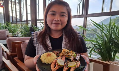 Sensasi Kuliner Khas Bali Grill Udang Sambal Matah di Nava Hotel Tawangmangu