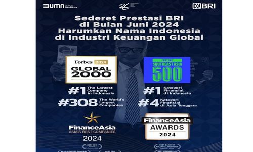 Inilah Sederet Penghargaan Internasional yang Diraih BRI di Bulan Juni 2024