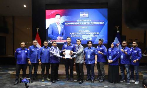 DPP Partai Demokrat Beri Rekomendasi Tarso-Teguh sebagai Cabup-Cawabup Wonogiri