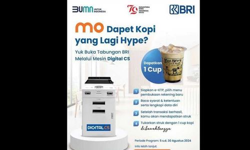 Dapatkan Kopi Kekinian Hanya dengan Buka Tabungan Lewat Digital CS BRI