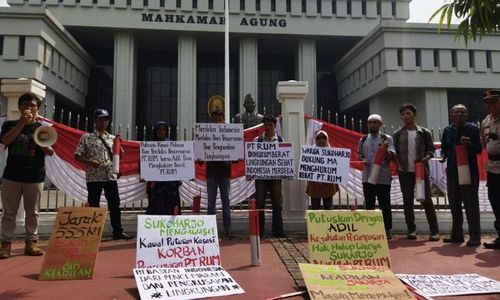 Puluhan Warga Nguter Sukoharjo Geruduk Mahkamah Agung, Ini Agendanya