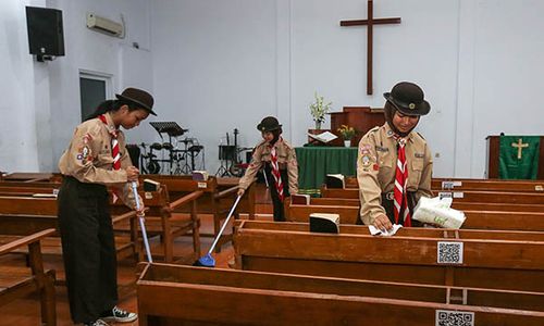 Bakti Sosial Kwatir Nasional Sambut HUT ke-63 Pramuka