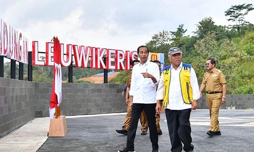 Jokowi Resmikan Bendungan Leuwikeris, Dibangun dengan Anggaran Rp3,5 Triliun