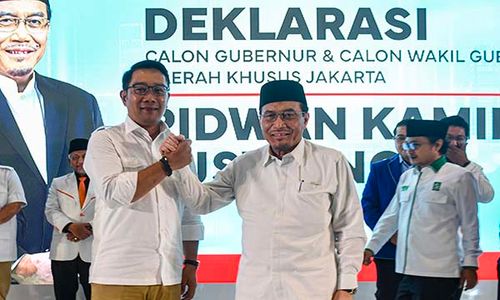 KIM Plus Resmi Deklarasikan Ridwan Kamil-Suswono Maju Pilgub Jakarta