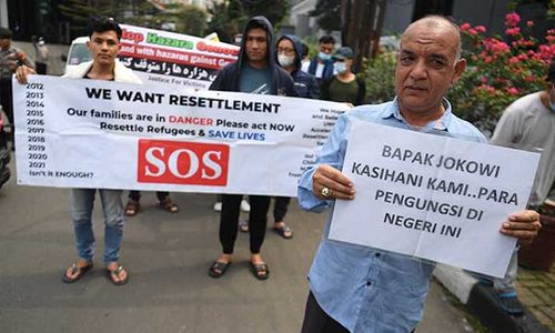 Unjuk Rasa Pencari Suaka dan Pengungsi di Kantor UNHCR Jakarta