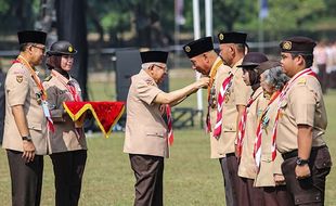 Wapres Ma’ruf Amin Hadiri Upacara Peringatan HUT ke-63 Pramuka di Cibubur