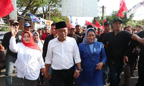 Diusung 10 Parpol, Paslon Petahana Sugiri-Lisdyarita Daftar ke KPU Ponorogo