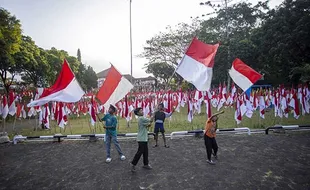 Sambut HUT RI, 10.001 Bendera Merah Putih Dikibarkan di Museum Linggarjati