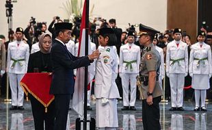 Presiden Jokowi Kukuhkan Paskibraka Nasional 2024 di Istana Negara IKN Kaltim