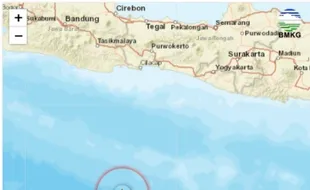 Pagi Ini, Gempa Guncang Laut Barat Daya Cilacap hingga Dua Kali