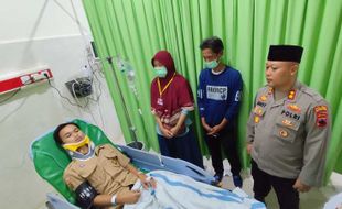 Dijenguk Kapolres, Begini Kondisi Pelajar Tertimpa Pohon di Wuryantoro Wonogiri