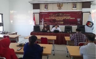 KPU Sragen Gelar Rakor Persiapan Pendaftaran Cabup dan Cawabup