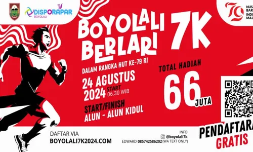 5.000 Pelari Ramaikan Boyolali Berlari 7K, 300 Finisher Pertama Dapat Medali