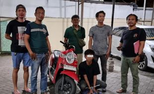 Aksinya Terekam CCTV, Pelaku Curanmor di Sragen Ditangkap Polisi