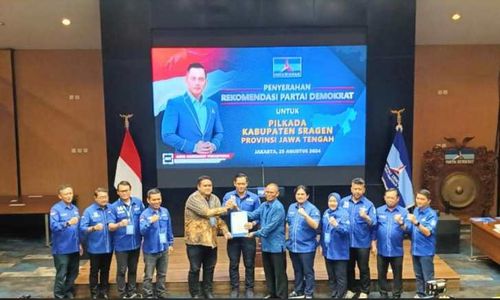 Pilkada Sragen 2024, DPP Partai Demokrat Beri Rekomendasi kepada Bowo-Wardi