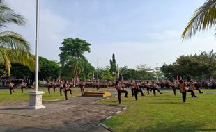 Flashmob Beksan Wanara Meriahkan Peringatan Hari Pramuka di Karanganyar