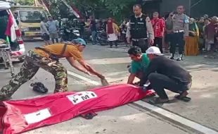 Lakalantas Truk vs Motor di Gabugan Sragen, 1 Orang Meninggal