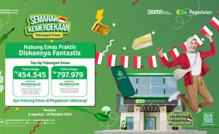 Merdeka! Nabung Emas Praktis di Pegadaian, Diskonnya Fantastis