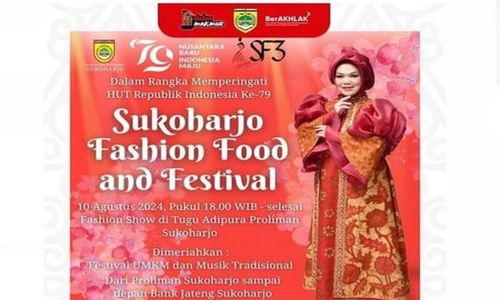 Sukoharjo Fashion Food and Festival 2024 Digelar, Ini Lokasi Kantong Parkirnya