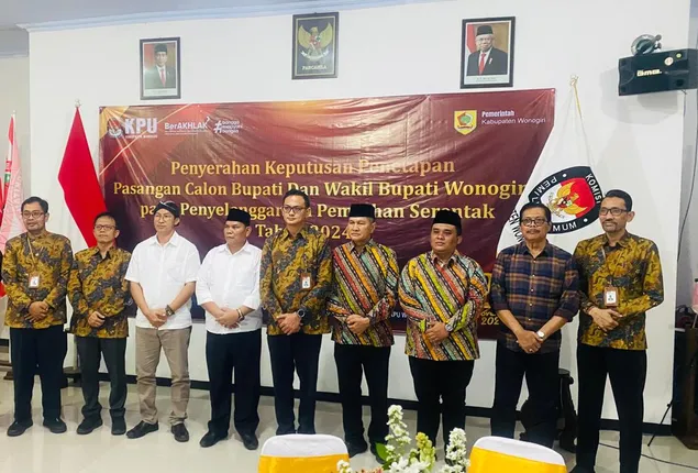 Resmi! Tarso-Teguh dan Setyo-Imron bakal Head to Head di Pilkada Wonogiri 2024