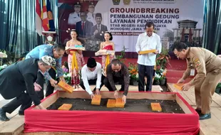 Groundbreaking Gedung Baru STABN Raden Wijaya Wonogiri Dihadiri Stafsus Presiden