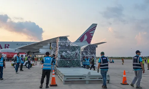 Logistik MotoGP Mandalika Tiba di Bandara Lombok