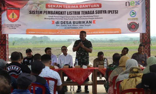 Petani Burikan Klaten Dapat Bantuan Pompa Air Listrik Bertenaga Surya