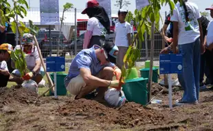 Dorong Pariwisata Hijau Mandalika, BRI Ajak Pembalap MotoGP Tanam Pohon