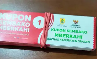 Pembagian Kupon Paket Sembako Rp1,6 Miliar Disoal, Ini Penjelasan Baznas Sragen