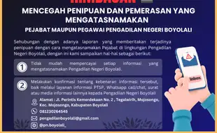 Hati-Hati! Ada Penipuan Mengatasnamakan PN Boyolali, Korban Rugi Rp2,5 Juta