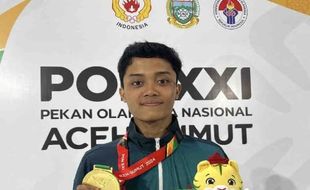 Taekwondoin Jogja Gigi Adhiyodha Raih Emas di Debut PON 2024