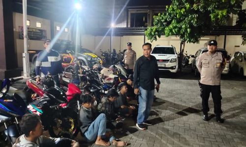 Balap Liar di Kartasura Sukoharjo Dibubarkan Polisi, 20 Sepeda Motor Disita