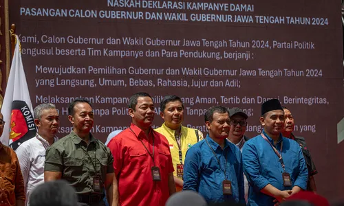 Dua Paslon Pilgub Jateng 2024 Deklarasi Kampanye Damai