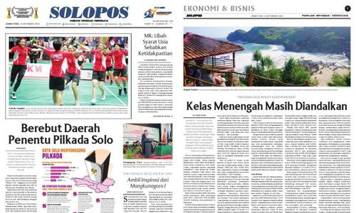 Solopos Hari Ini : Berebut Daerah Penentu Pilkada Solo